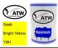 Preview: Saab, Bright Yellow, Y9H: 500ml Lackdose, von ATW Autoteile West.